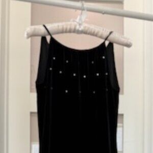 Holiday Black Diamond velvet  midi dress